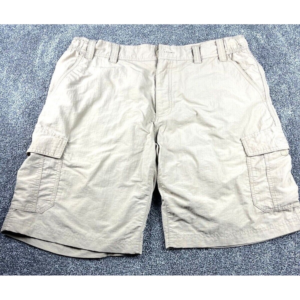 Eddie Bauer Mens Explorer Cargo Travex‎ Freedry Shorts Size L Lt. Khaki